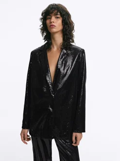 PARFOIS Exclusivo Online - Blazer De Lentejuelas Negro Fashion