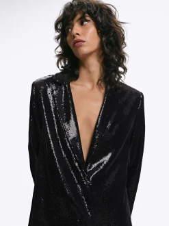 PARFOIS Exclusivo Online - Blazer De Lentejuelas Negro Fashion