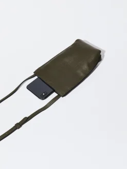 PARFOIS Exclusivo Online - Bolso Para Móvil De Piel Caqui New