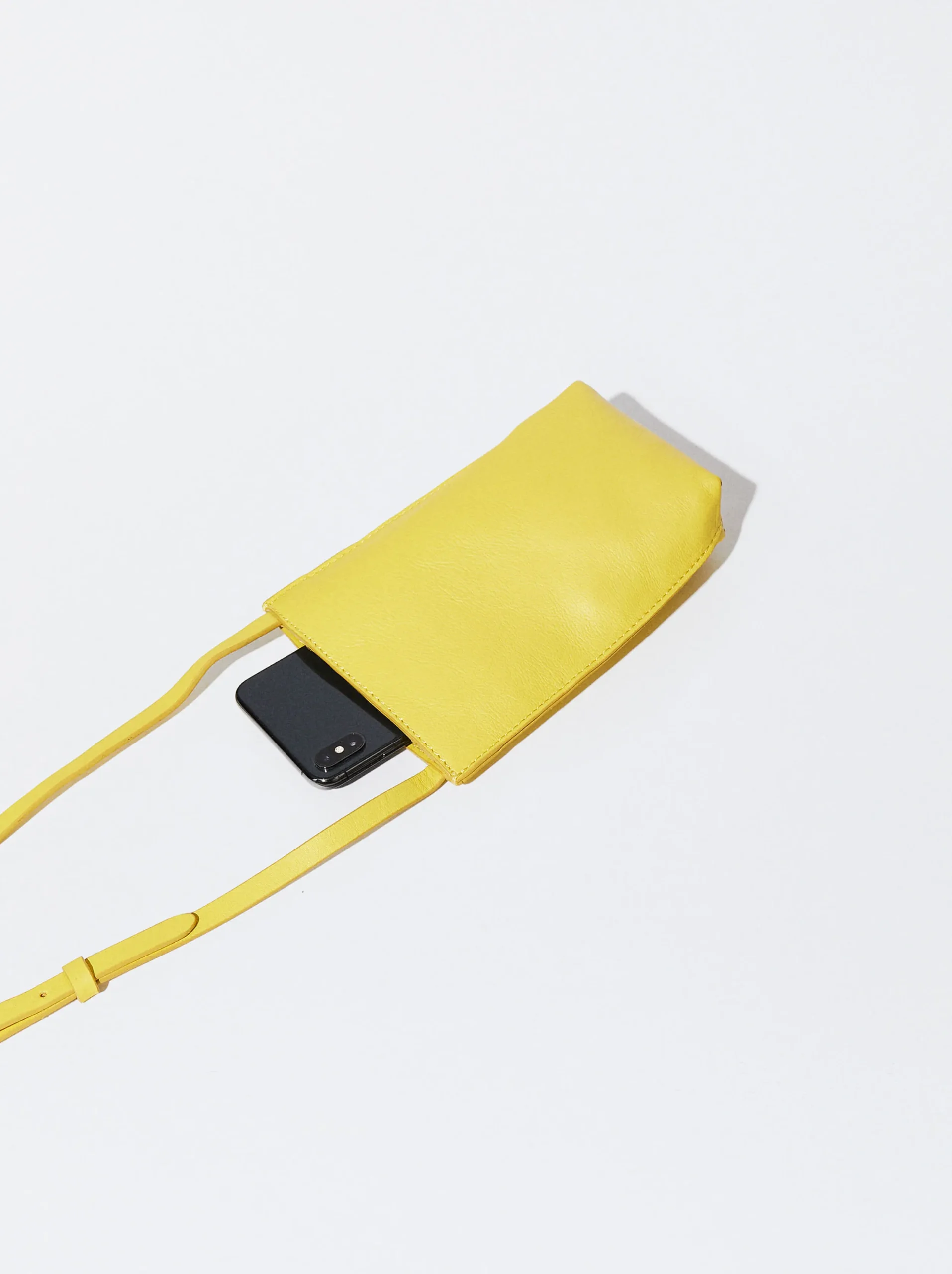 PARFOIS Exclusivo Online - Bolso Para Móvil De Piel Amarillo Shop