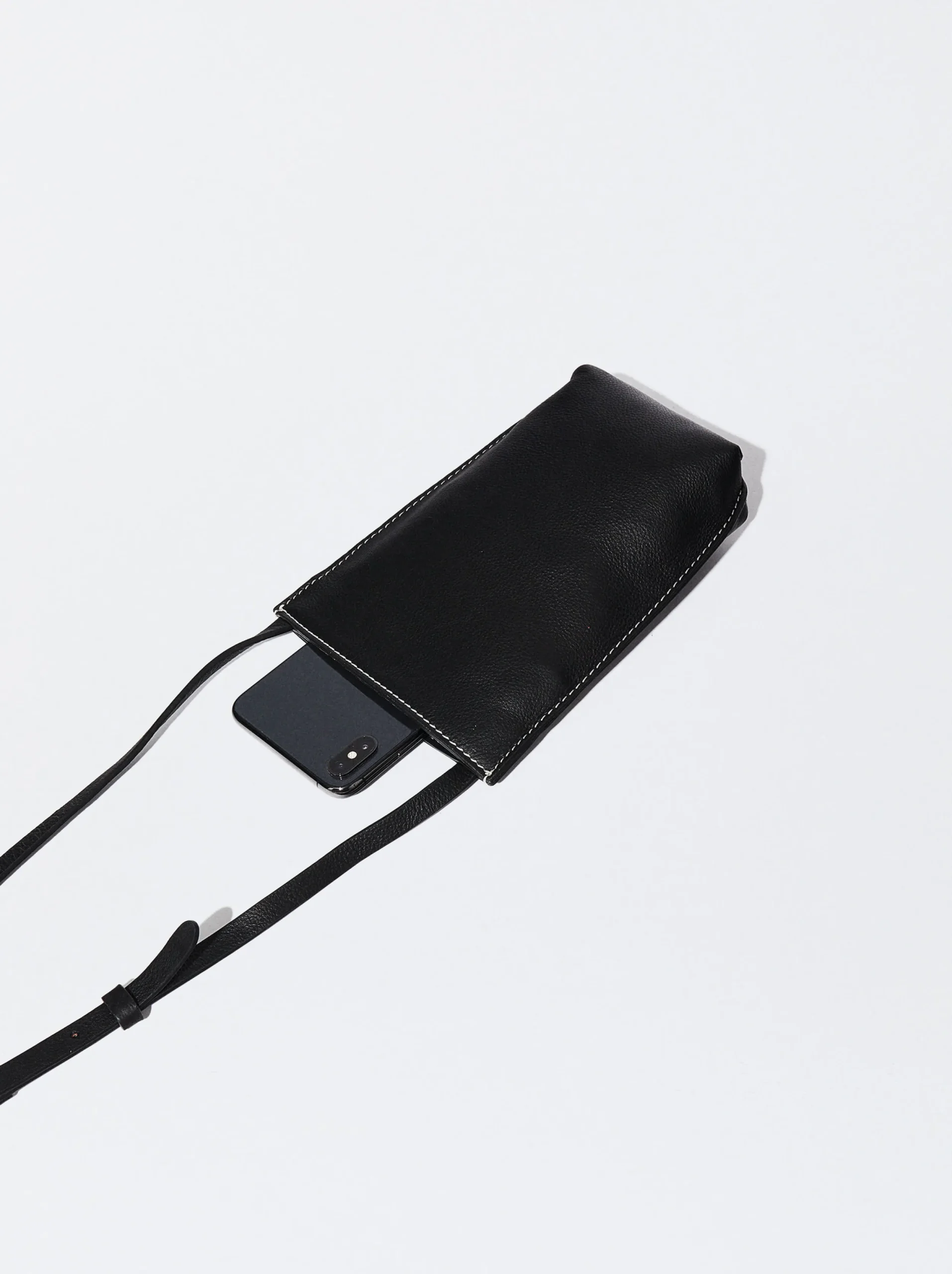 PARFOIS Exclusivo Online - Bolso Para Móvil De Piel Negro Online