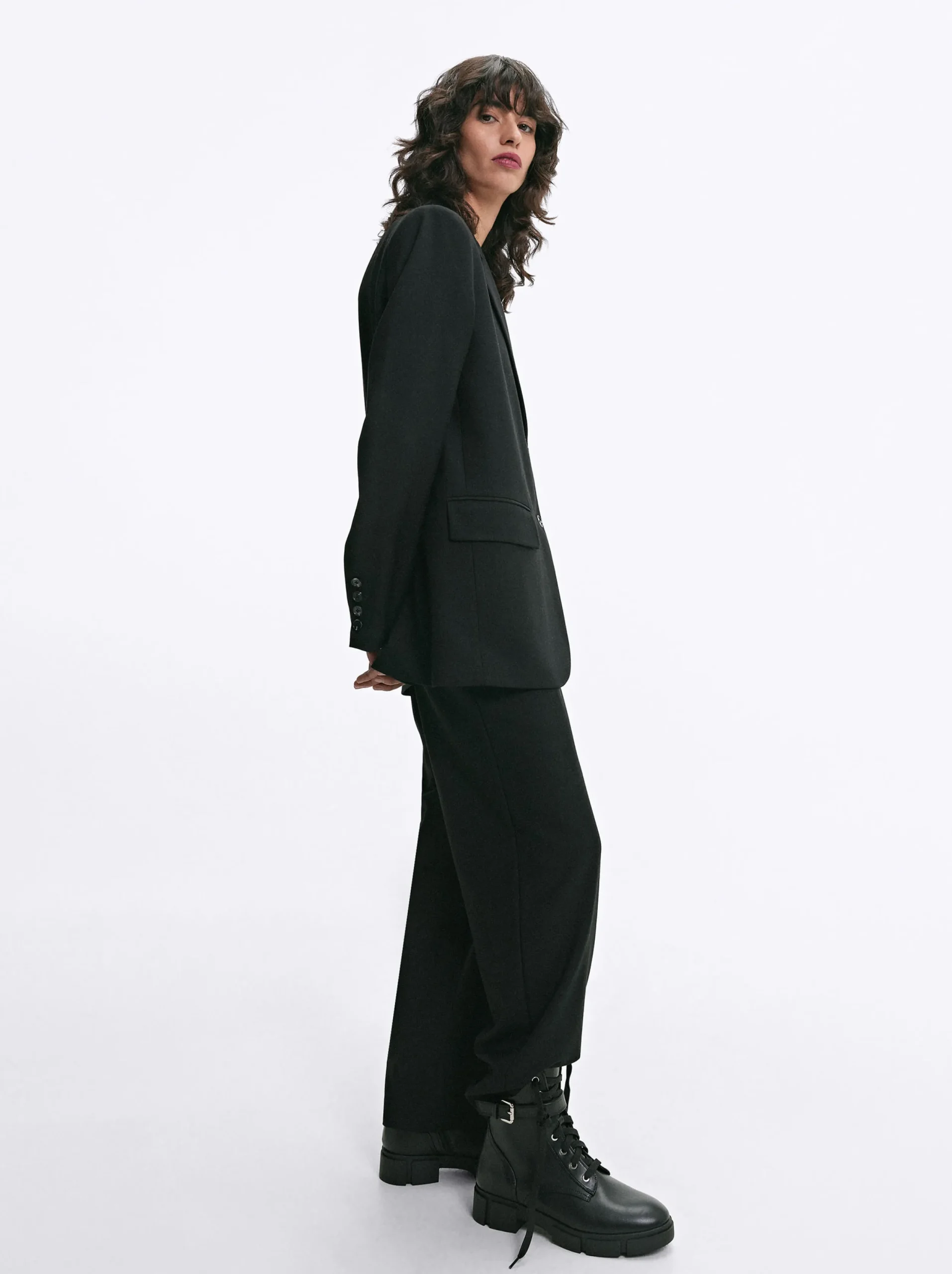 PARFOIS Exclusivo Online - Botín Con Cordones Y Hebilla Negro Best Sale