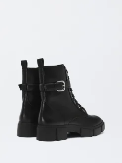 PARFOIS Exclusivo Online - Botín Con Cordones Y Hebilla Negro Best Sale