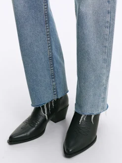 PARFOIS Exclusivo Online - Bot&iacute;n Cowboy De Piel Negro Best Sale