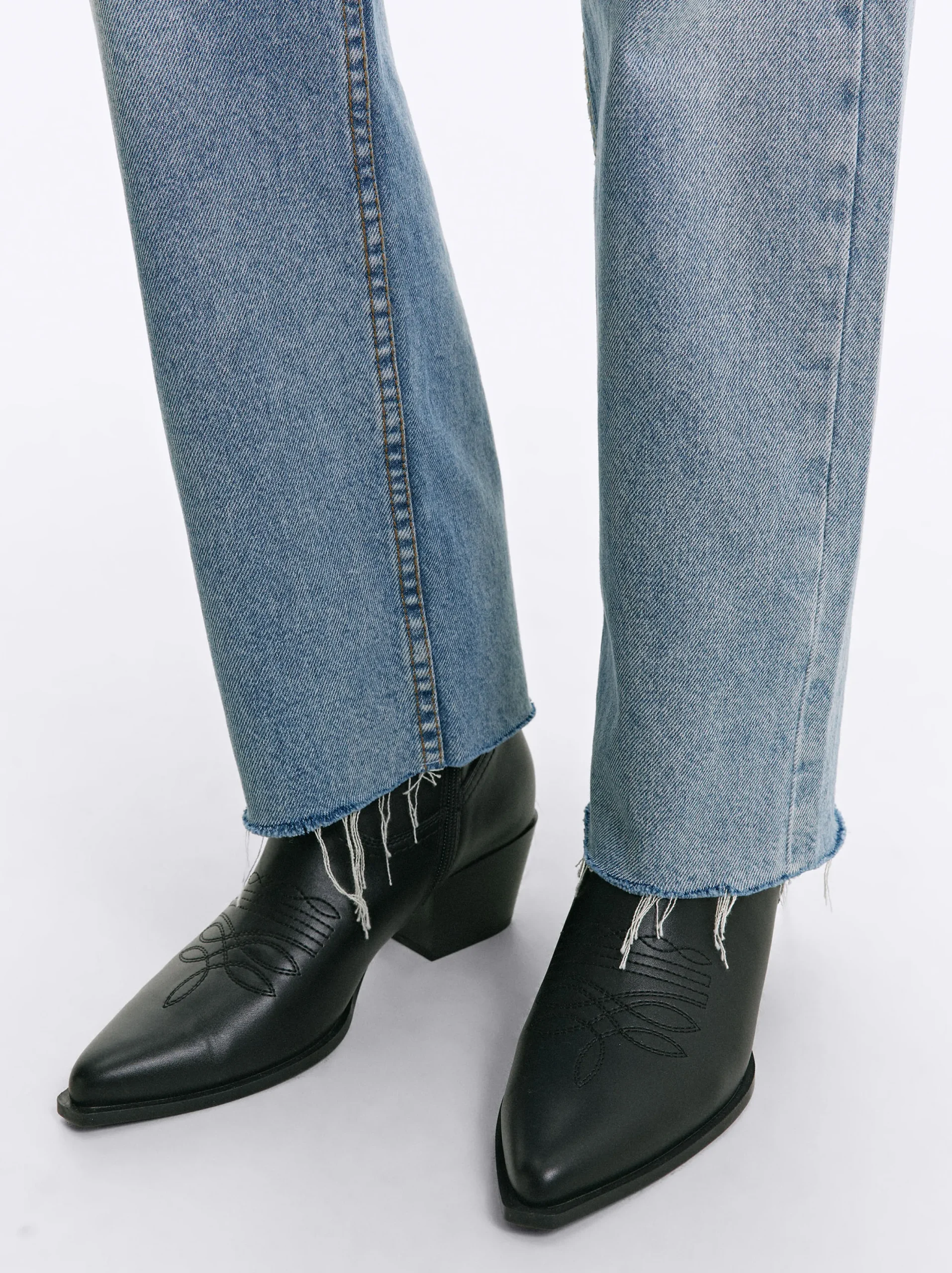 PARFOIS Exclusivo Online - Botín Cowboy De Piel Negro Best Sale