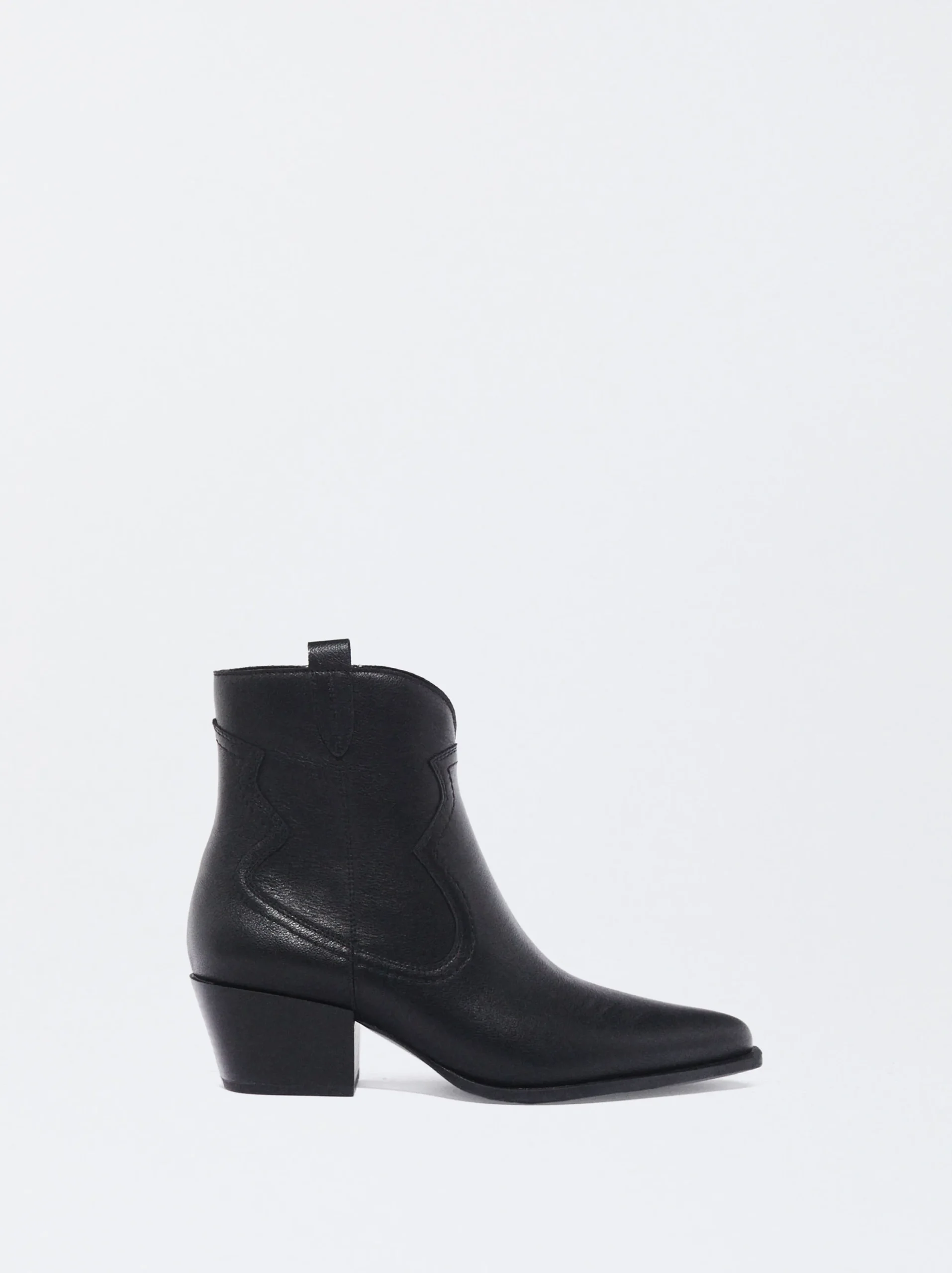 PARFOIS Exclusivo Online - Botín Cowboy De Piel Negro Best Sale