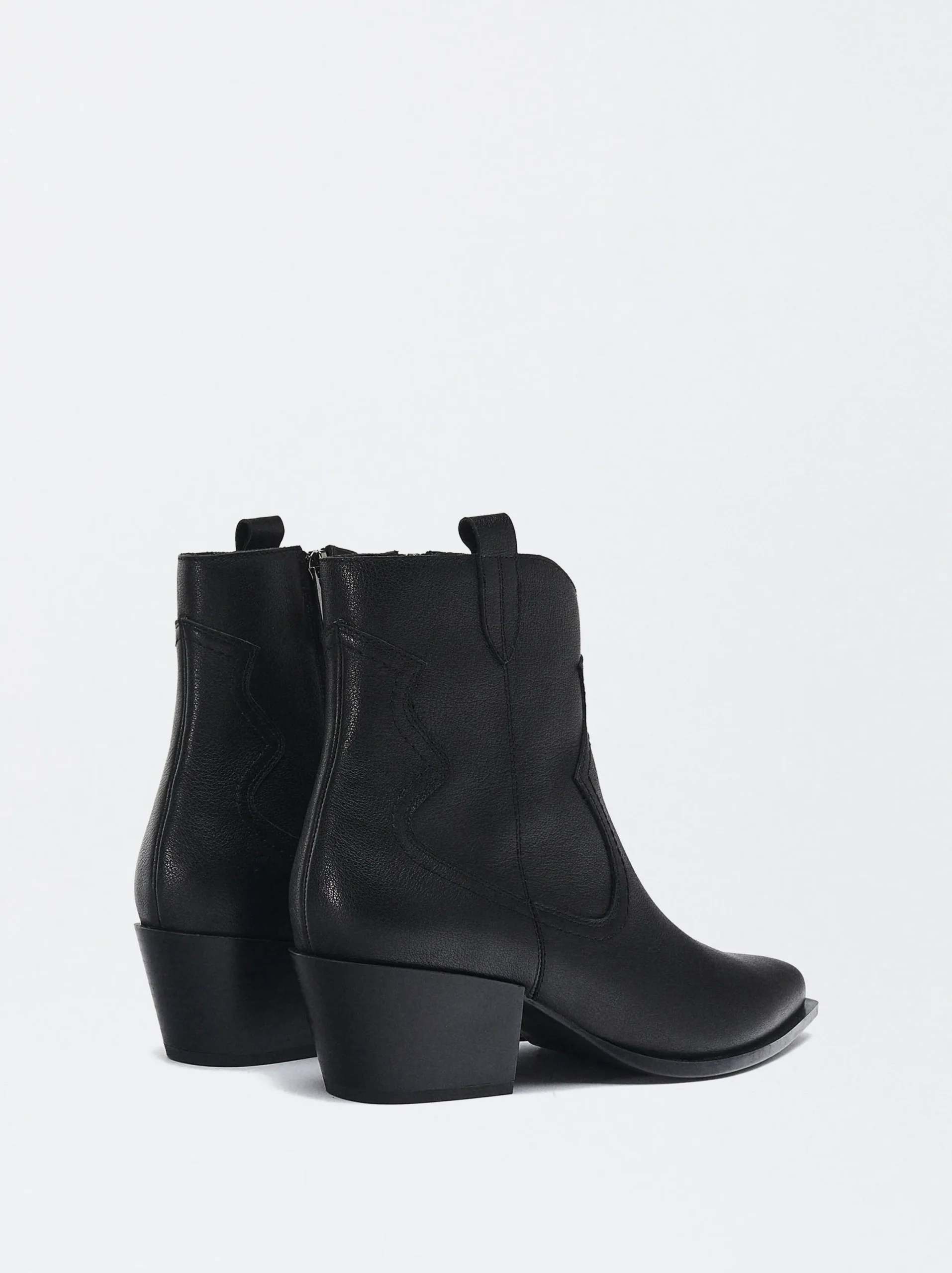 PARFOIS Exclusivo Online - Botín Cowboy De Piel Negro Best Sale