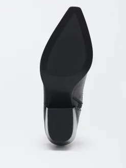 PARFOIS Exclusivo Online - Botín Cowboy De Piel Negro Best Sale