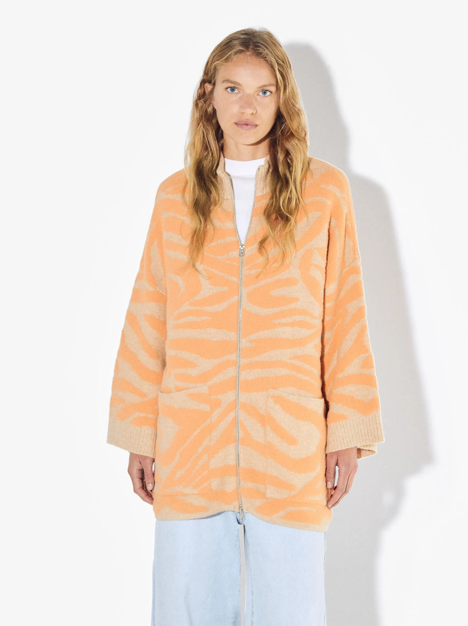 PARFOIS Exclusivo Online - Cárdigan De Punto Jacquard Naranja Best