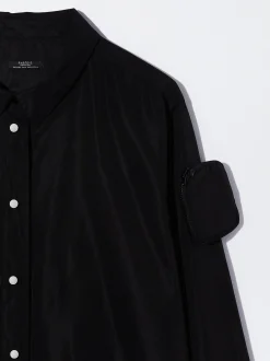 PARFOIS Exclusivo Online - Camisa De Nylon Con Bolso Negro Best