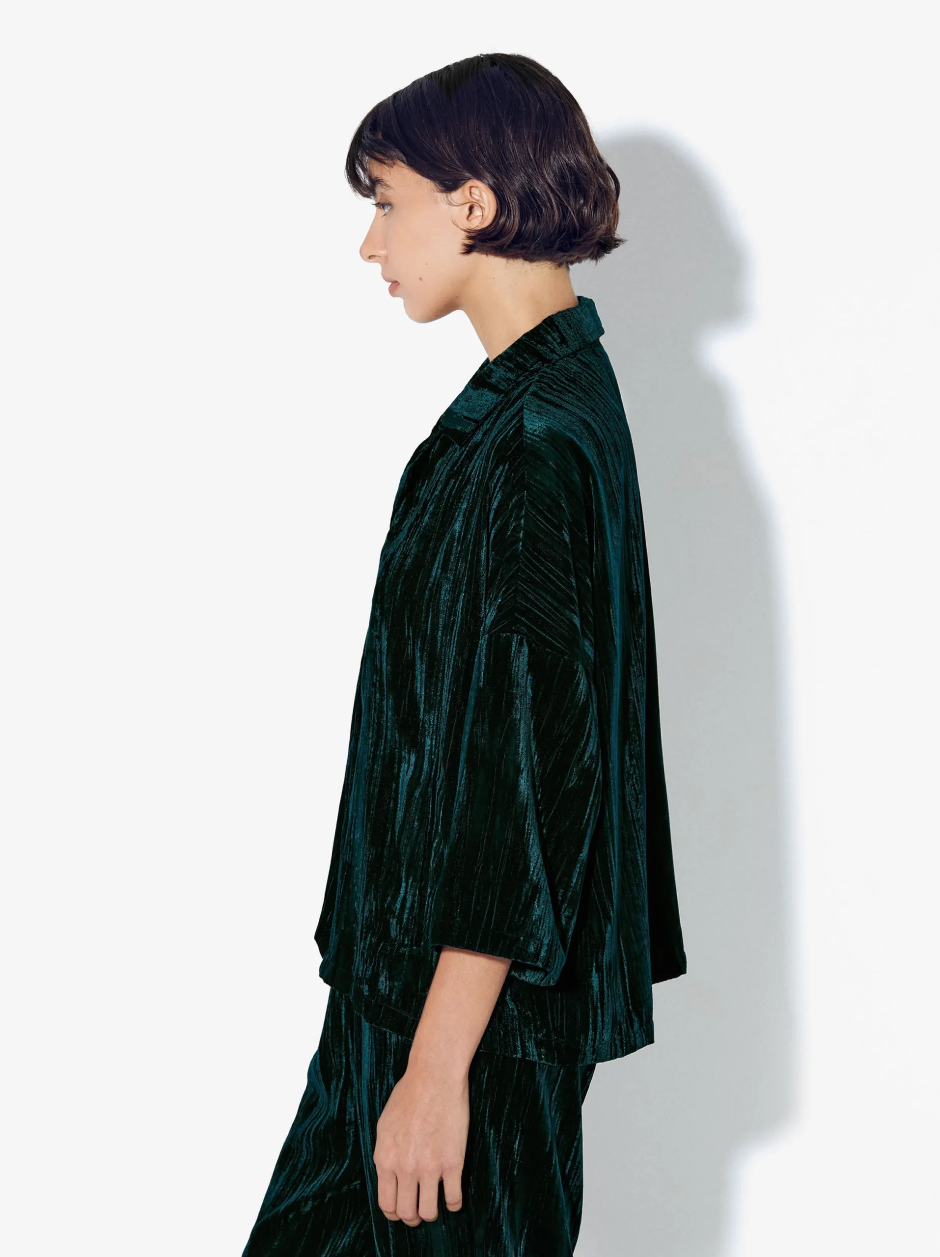 PARFOIS Exclusivo Online - Camisa De Terciopelo Azul Flash Sale