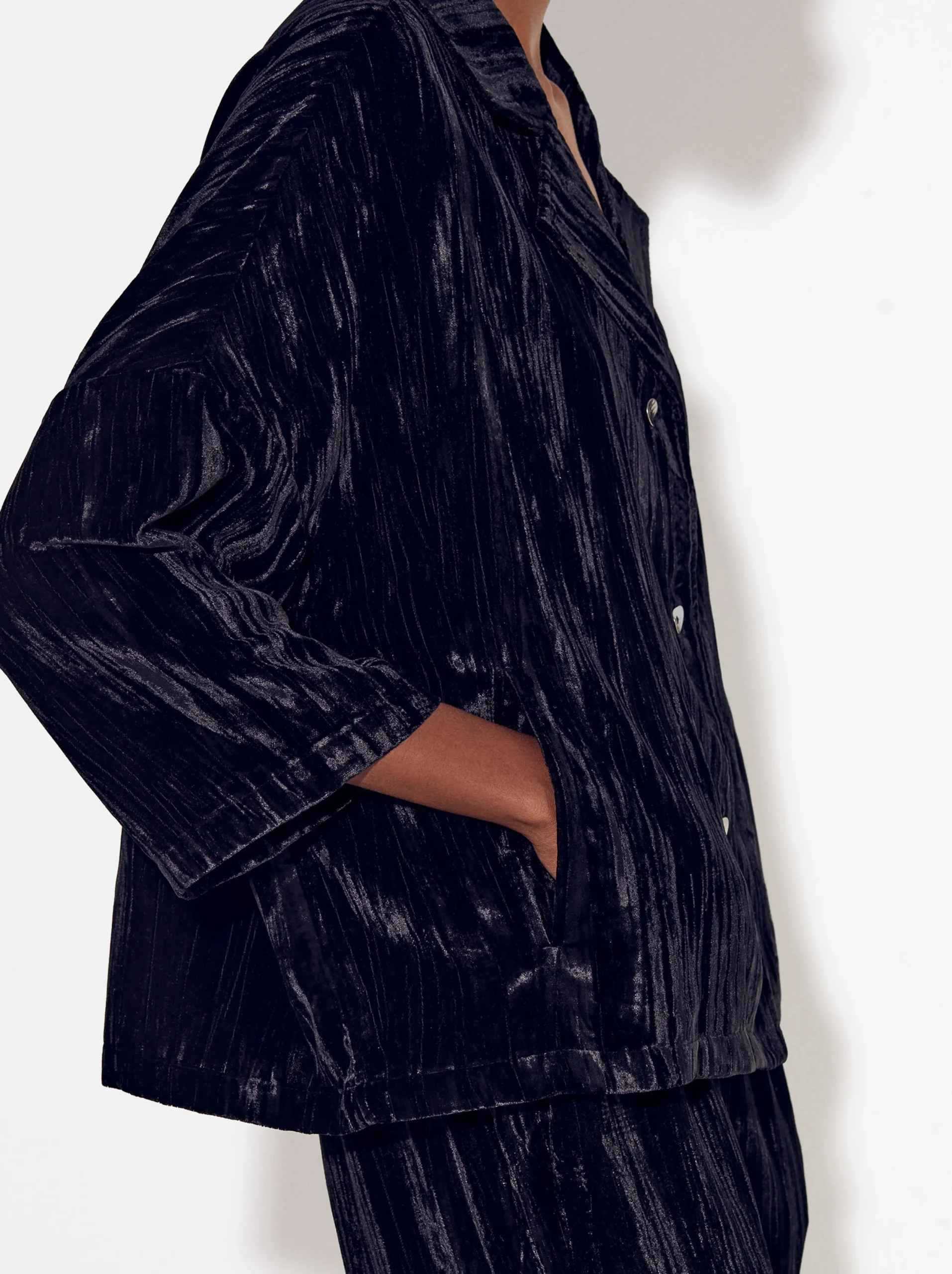 PARFOIS Exclusivo Online - Camisa De Terciopelo Negro New