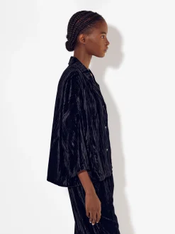 PARFOIS Exclusivo Online - Camisa De Terciopelo Negro New