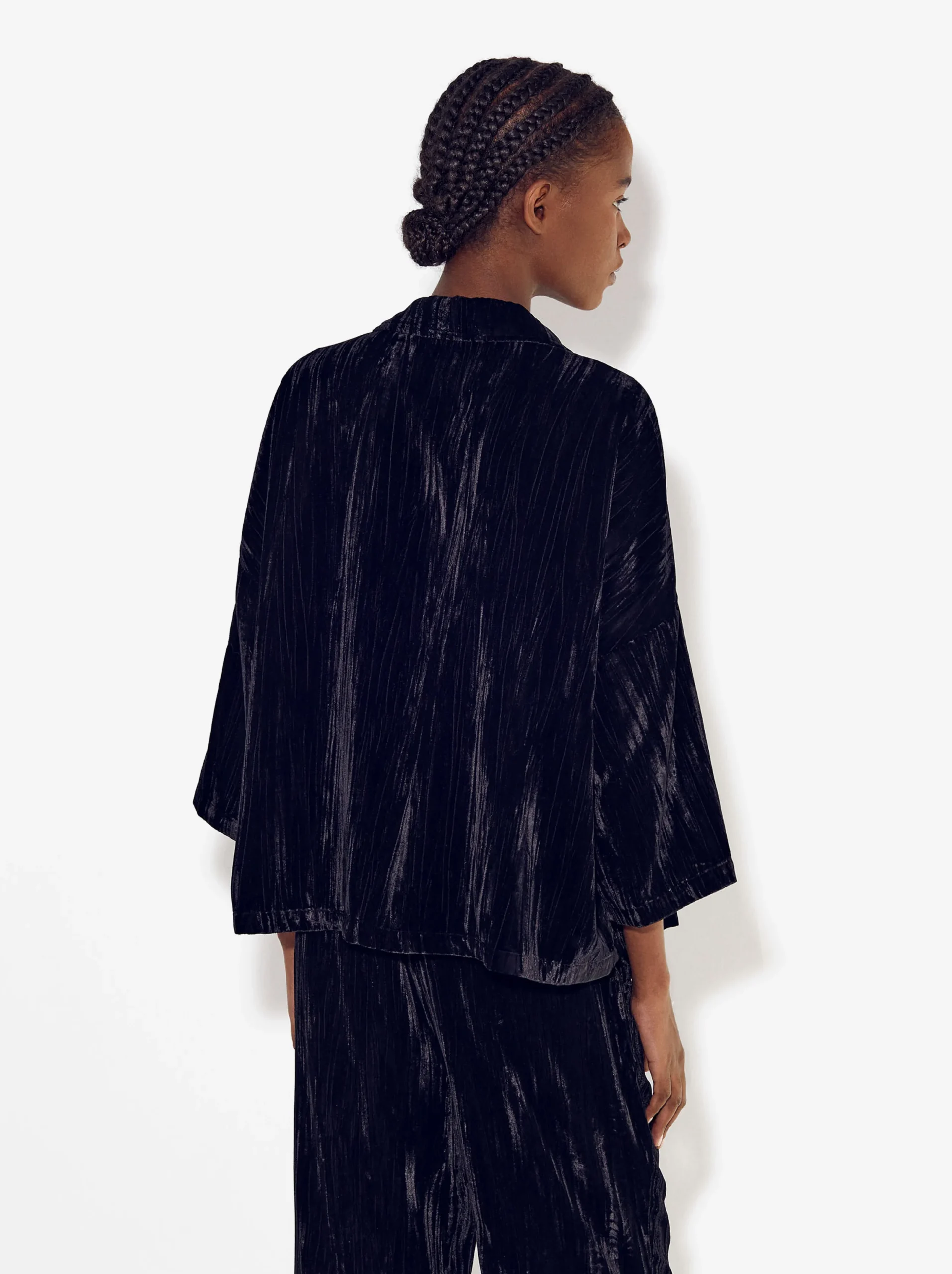 PARFOIS Exclusivo Online - Camisa De Terciopelo Negro New