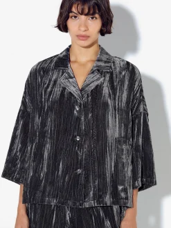 PARFOIS Exclusivo Online - Camisa De Terciopelo Gris Shop
