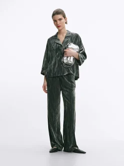 PARFOIS Exclusivo Online - Camisa De Terciopelo Gris Shop