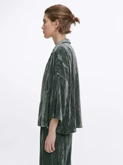 PARFOIS Exclusivo Online - Camisa De Terciopelo Gris Shop