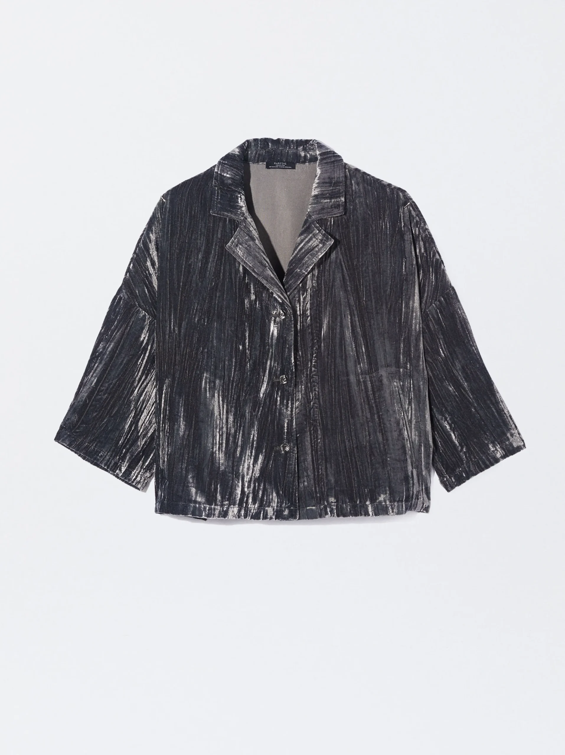 PARFOIS Exclusivo Online - Camisa De Terciopelo Gris Shop