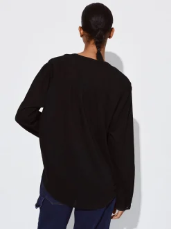 PARFOIS Exclusivo Online - Camisa Algodón Manga Larga Negro Discount