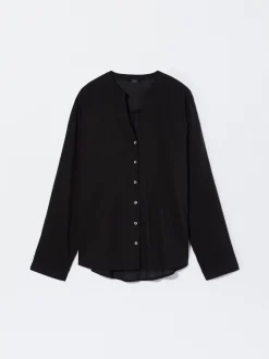 PARFOIS Exclusivo Online - Camisa Algodón Manga Larga Negro Discount