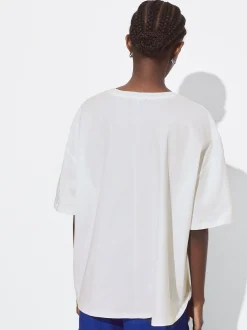 PARFOIS Exclusivo Online - Camiseta Algodón Con Bolsillo Blanco Clearance