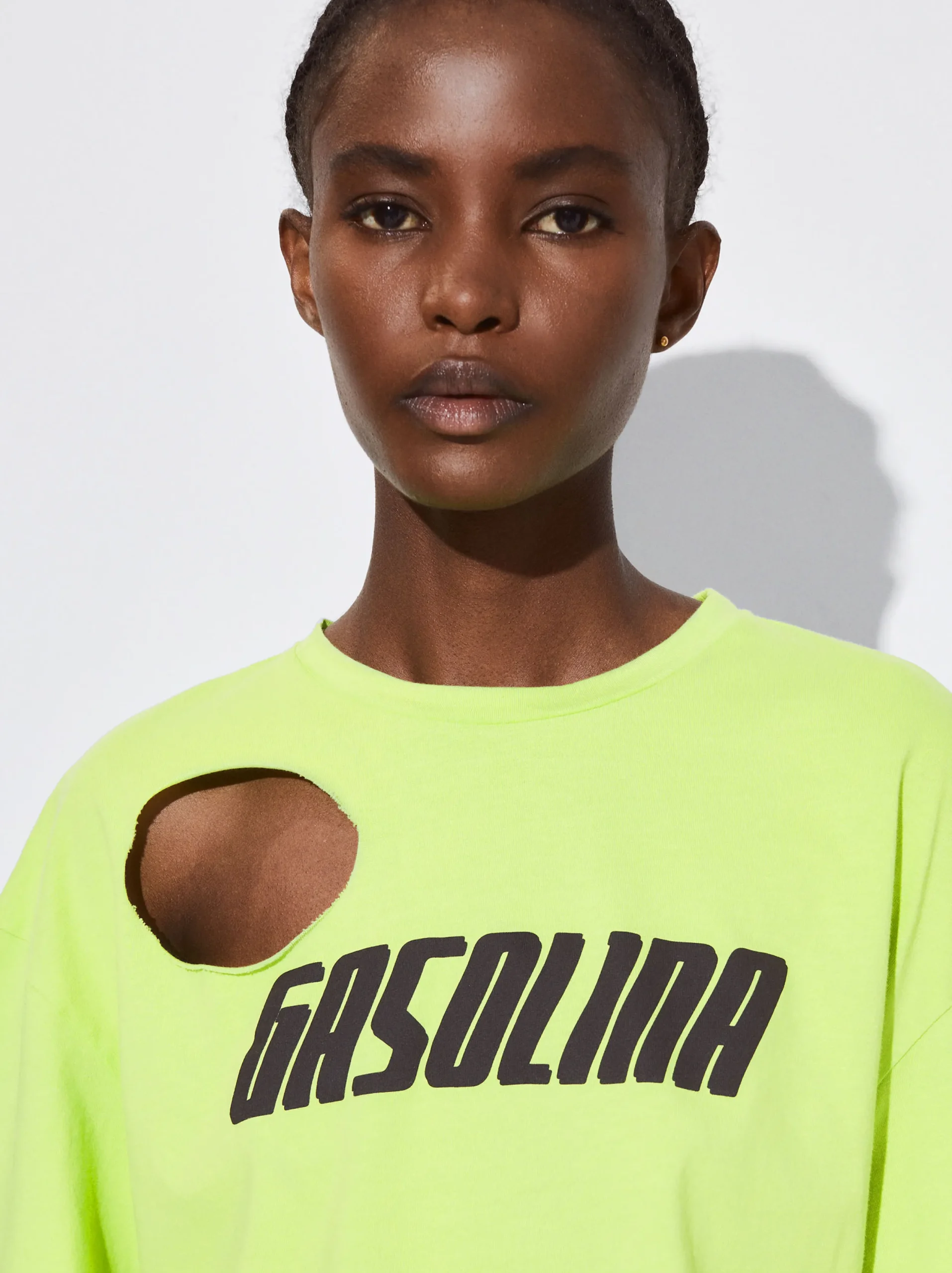 PARFOIS Exclusivo Online - Camiseta Cropped Cut Out Verde Outlet