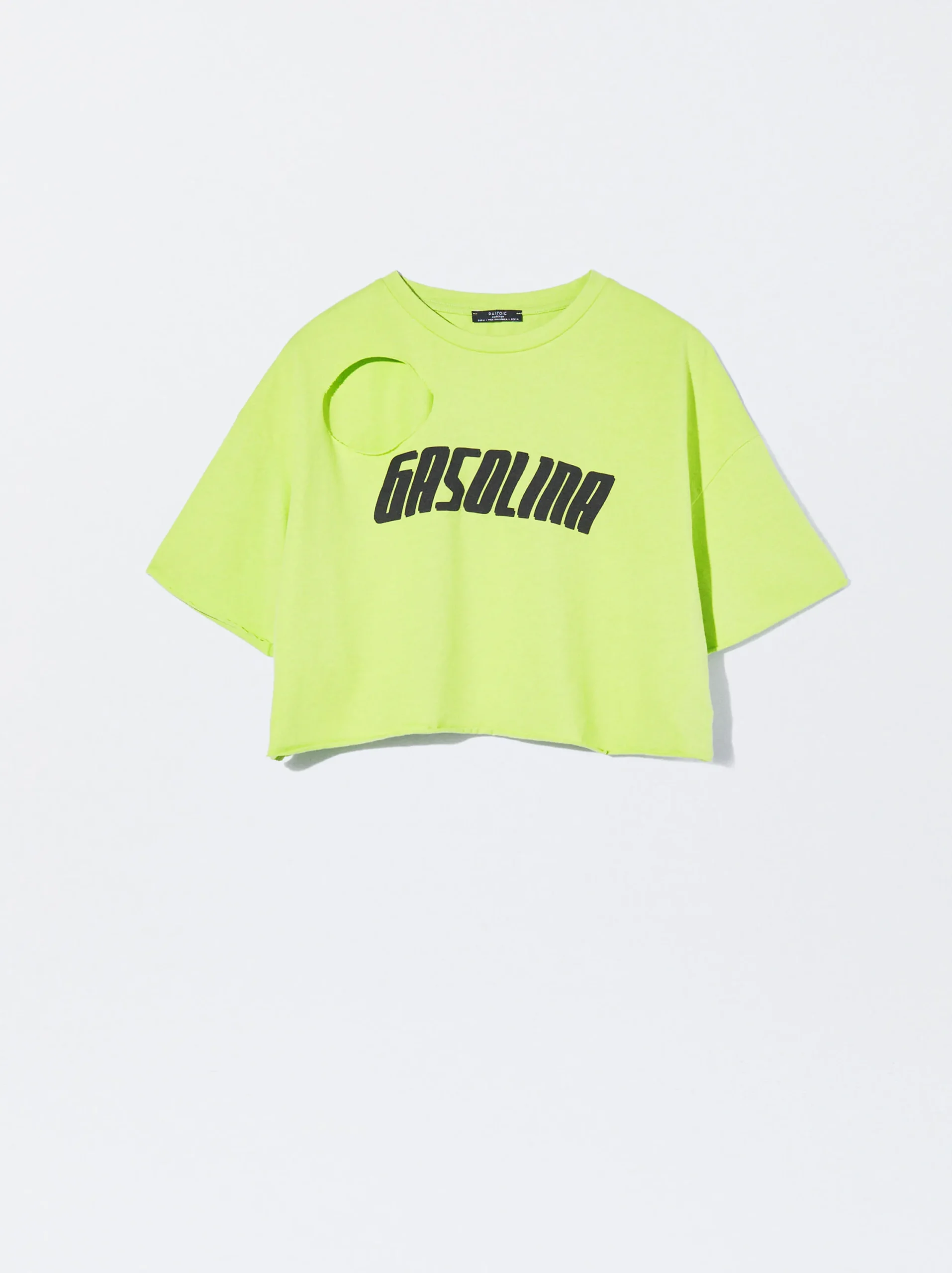 PARFOIS Exclusivo Online - Camiseta Cropped Cut Out Verde Outlet