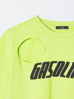 PARFOIS Exclusivo Online - Camiseta Cropped Cut Out Verde Outlet