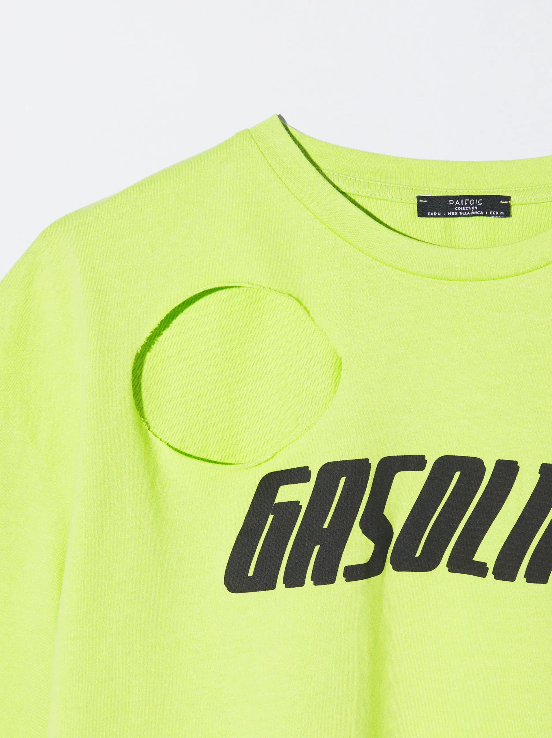 PARFOIS Exclusivo Online - Camiseta Cropped Cut Out Verde Outlet