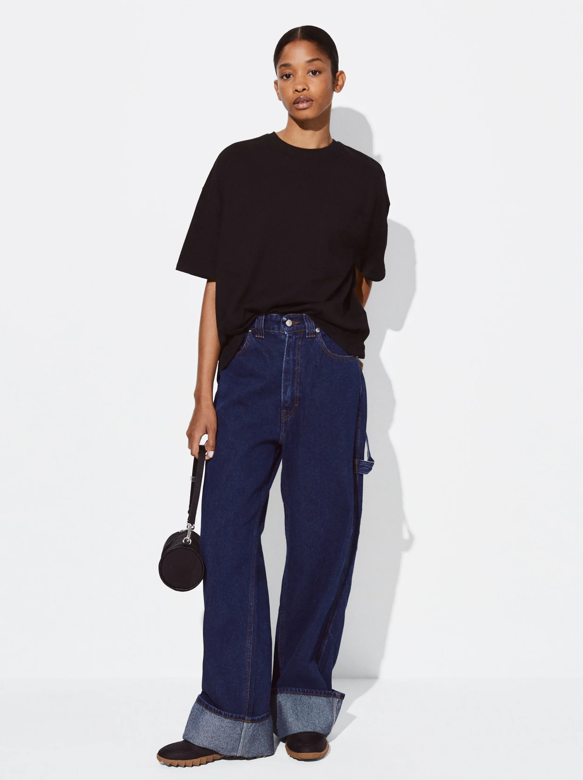PARFOIS Exclusivo Online - Camiseta Algodón Con Bolsillo Negro Best Sale