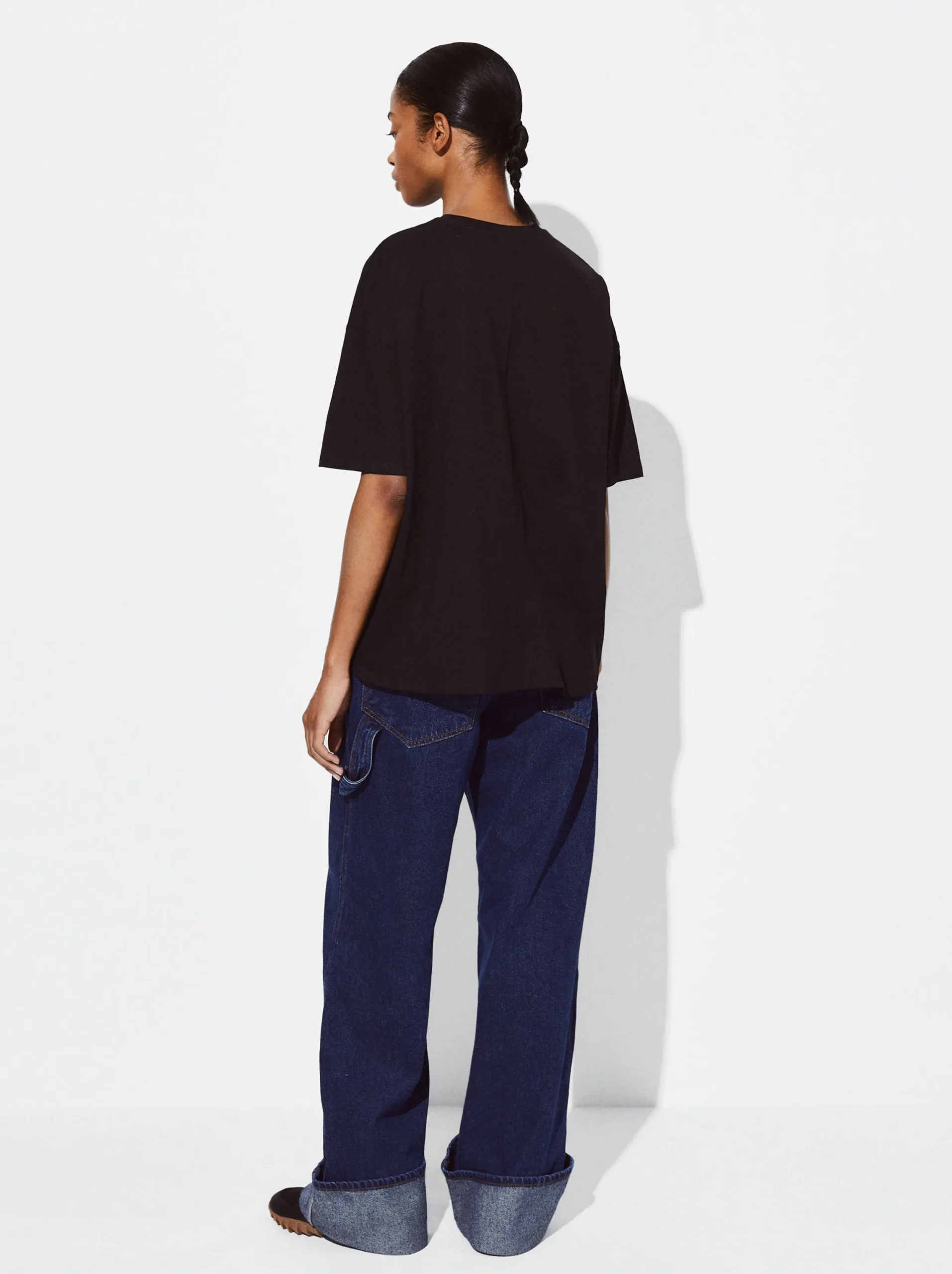 PARFOIS Exclusivo Online - Camiseta Algodón Con Bolsillo Negro Best Sale