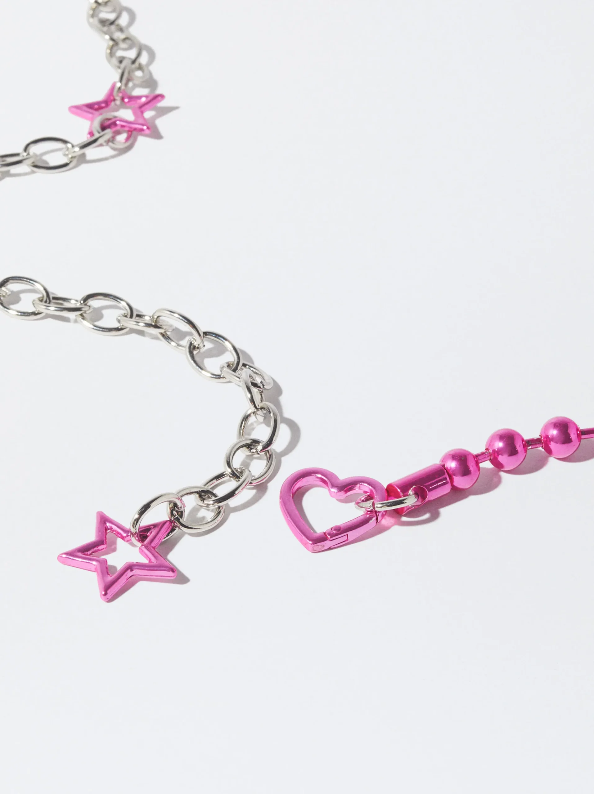 PARFOIS Exclusivo Online - Cinturón Metálico Con Charms Rosa Outlet