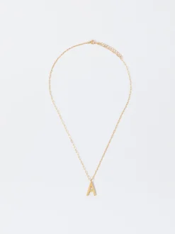PARFOIS Exclusivo Online - Collar De Letras De Acero Dorado Best Sale