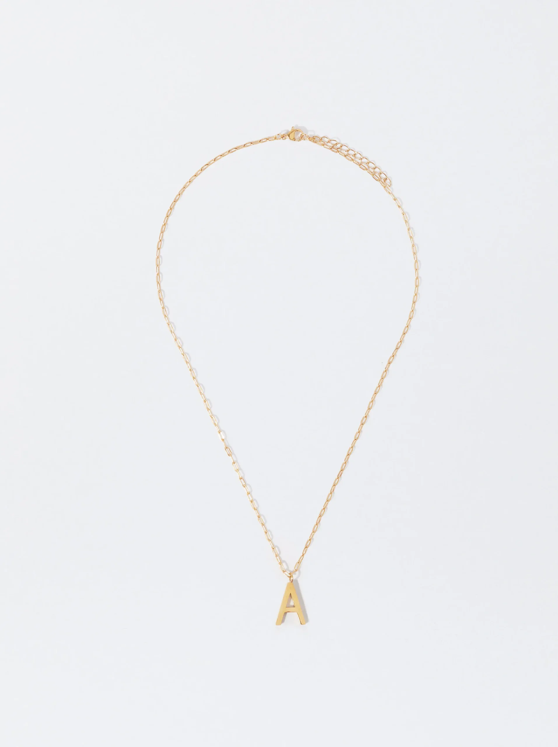 PARFOIS Exclusivo Online - Collar De Letras De Acero Dorado Best Sale