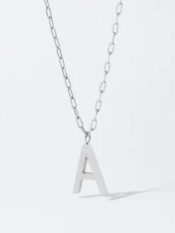 PARFOIS Exclusivo Online - Collar De Letras De Acero Plateado Store