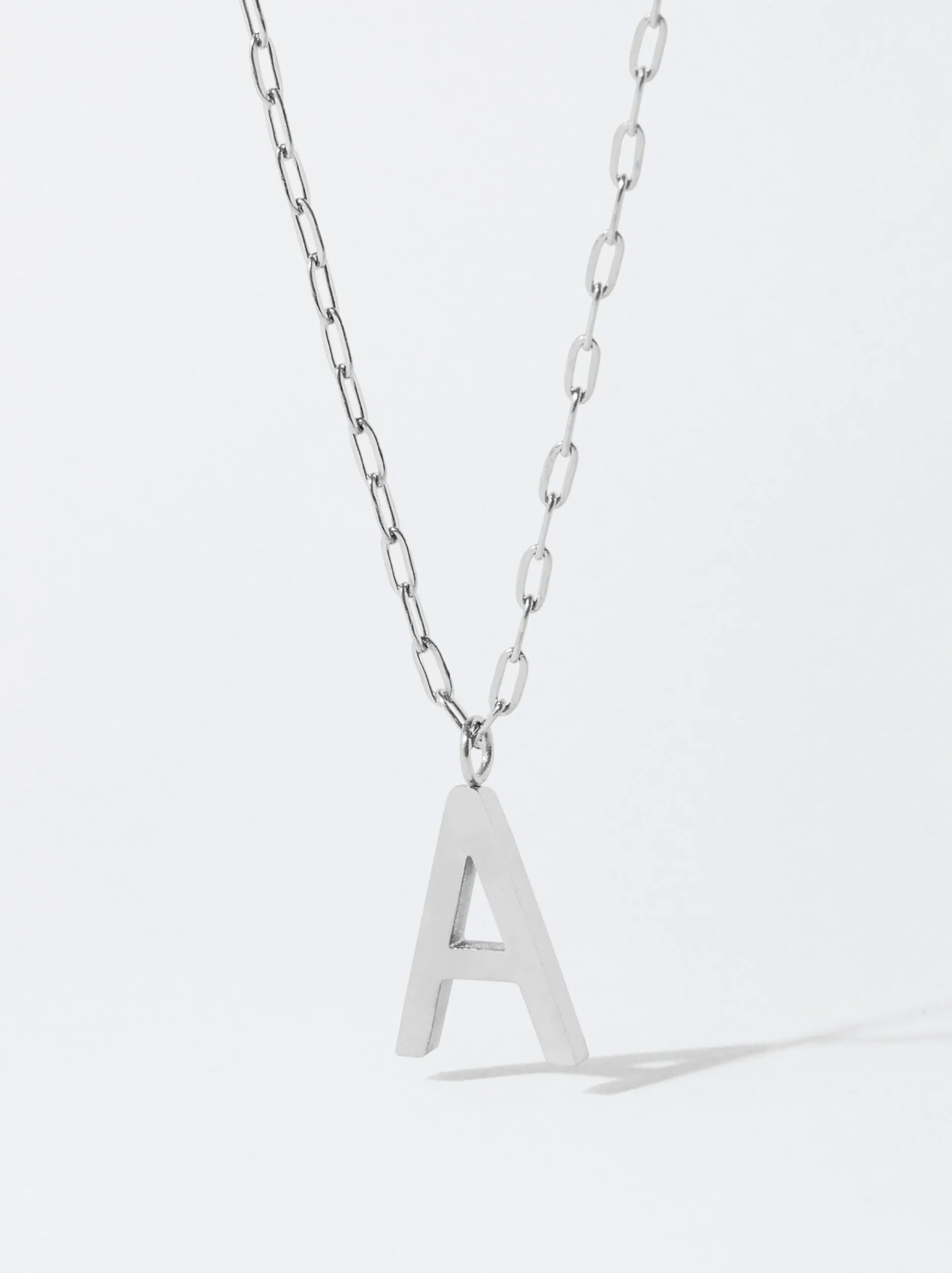 PARFOIS Exclusivo Online - Collar De Letras De Acero Plateado Store