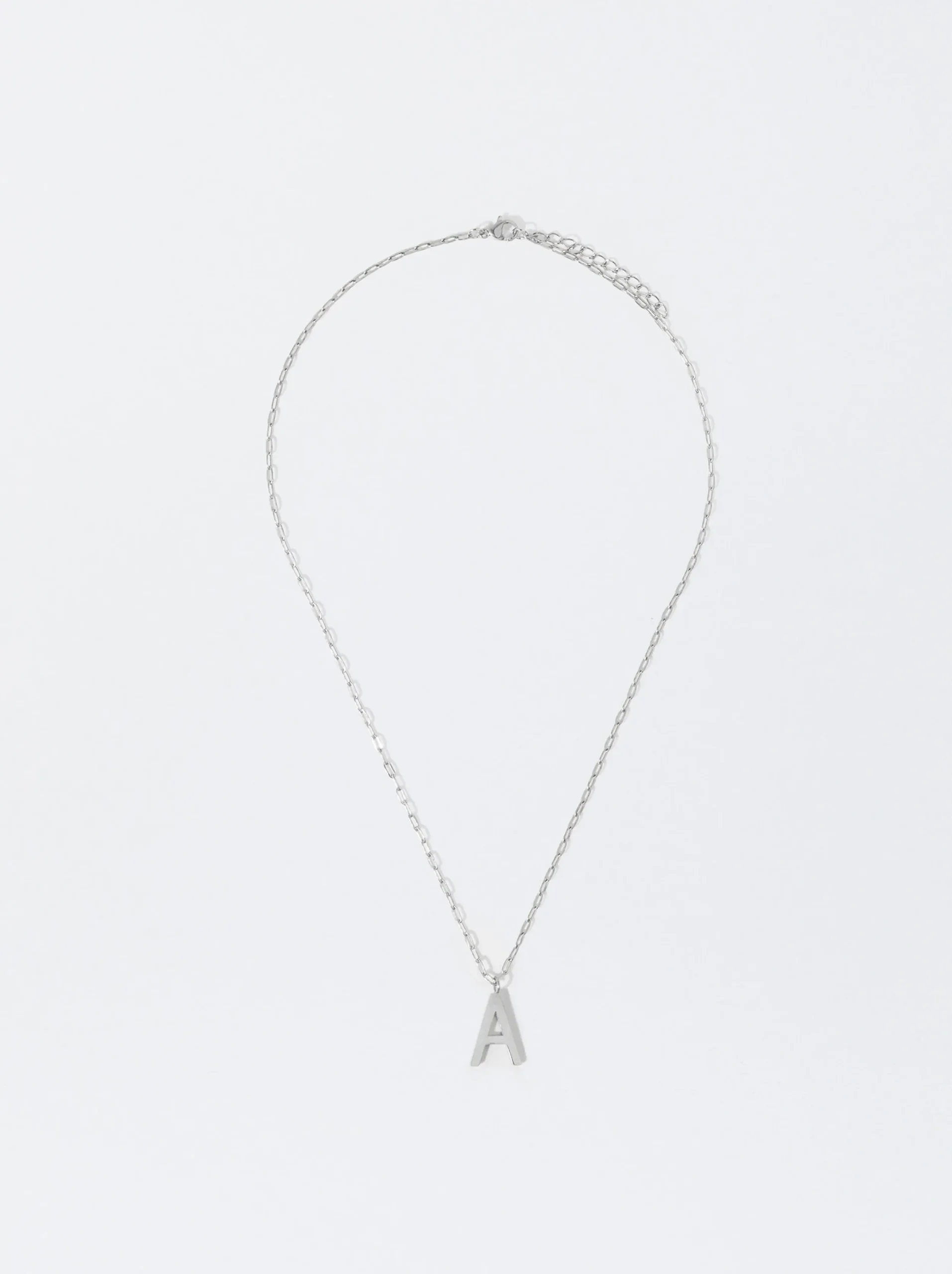 PARFOIS Exclusivo Online - Collar De Letras De Acero Plateado Store