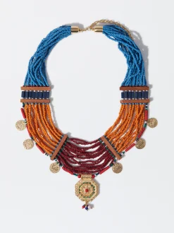 PARFOIS Exclusivo Online - Collar Abalorios Y Medallas Multicor Online