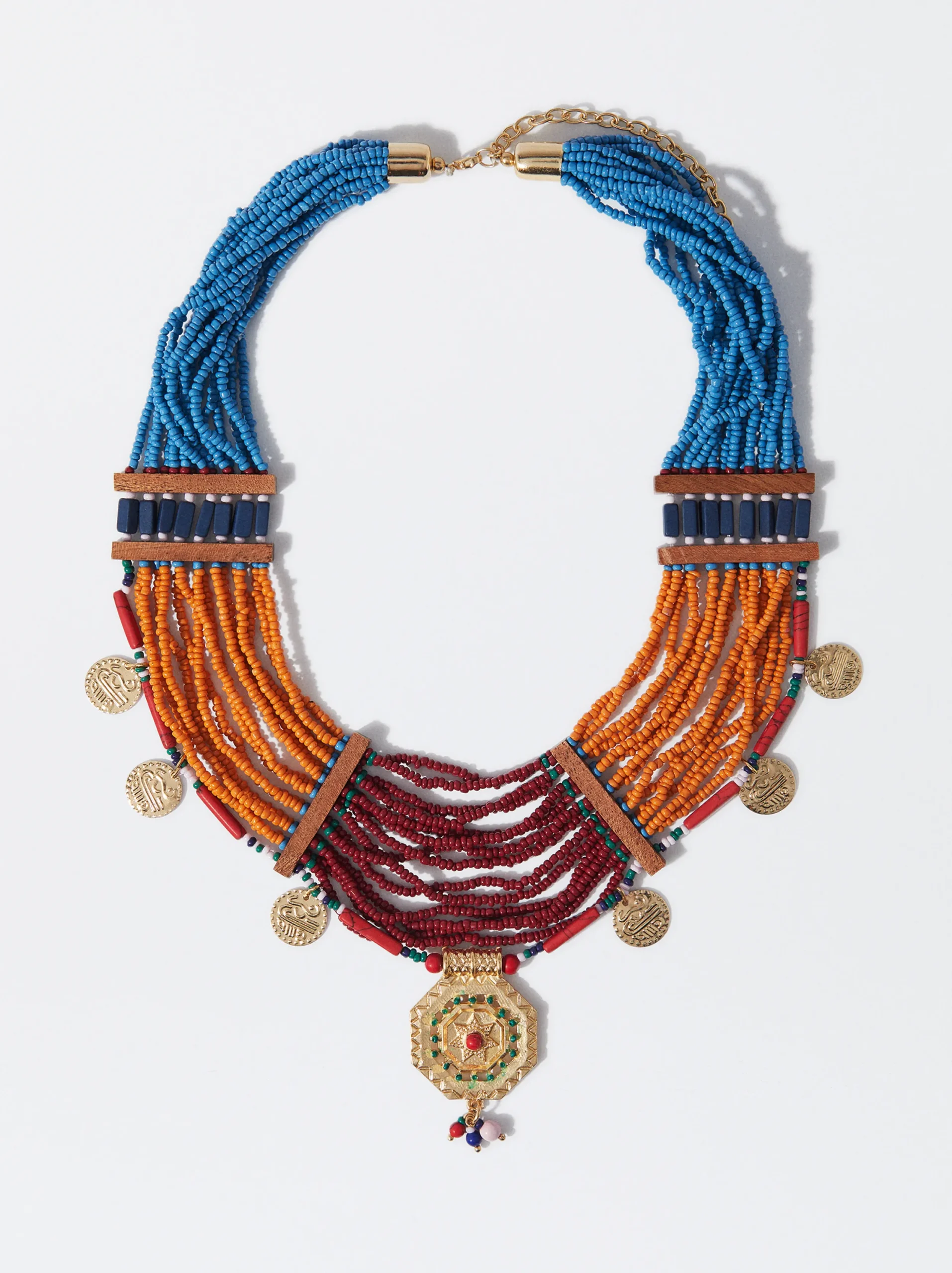 PARFOIS Exclusivo Online - Collar Abalorios Y Medallas Multicor Online