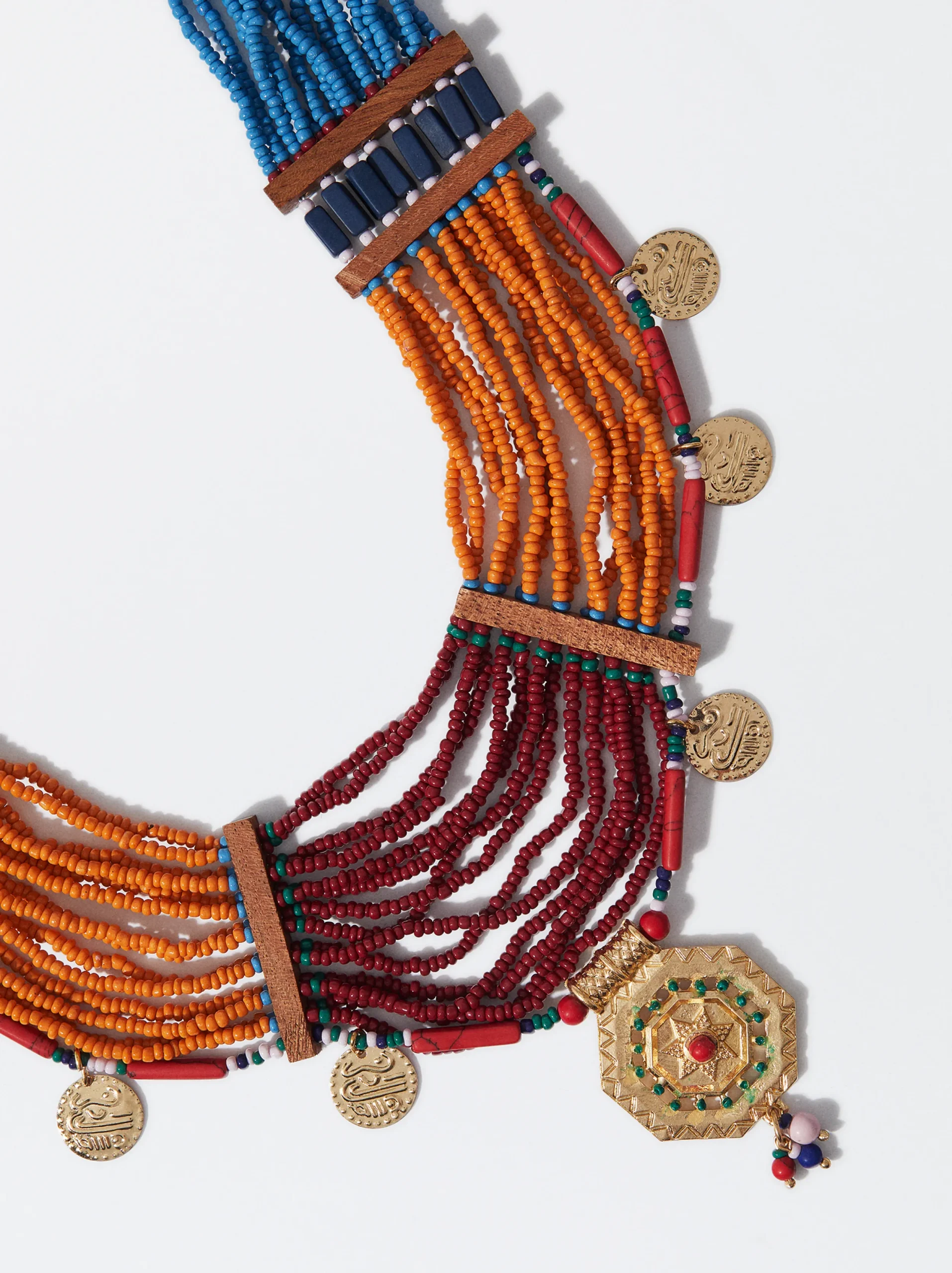 PARFOIS Exclusivo Online - Collar Abalorios Y Medallas Multicor Online