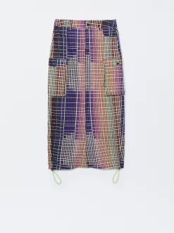 PARFOIS Exclusivo Online - Falda Larga Con Algodón Multicor Cheap