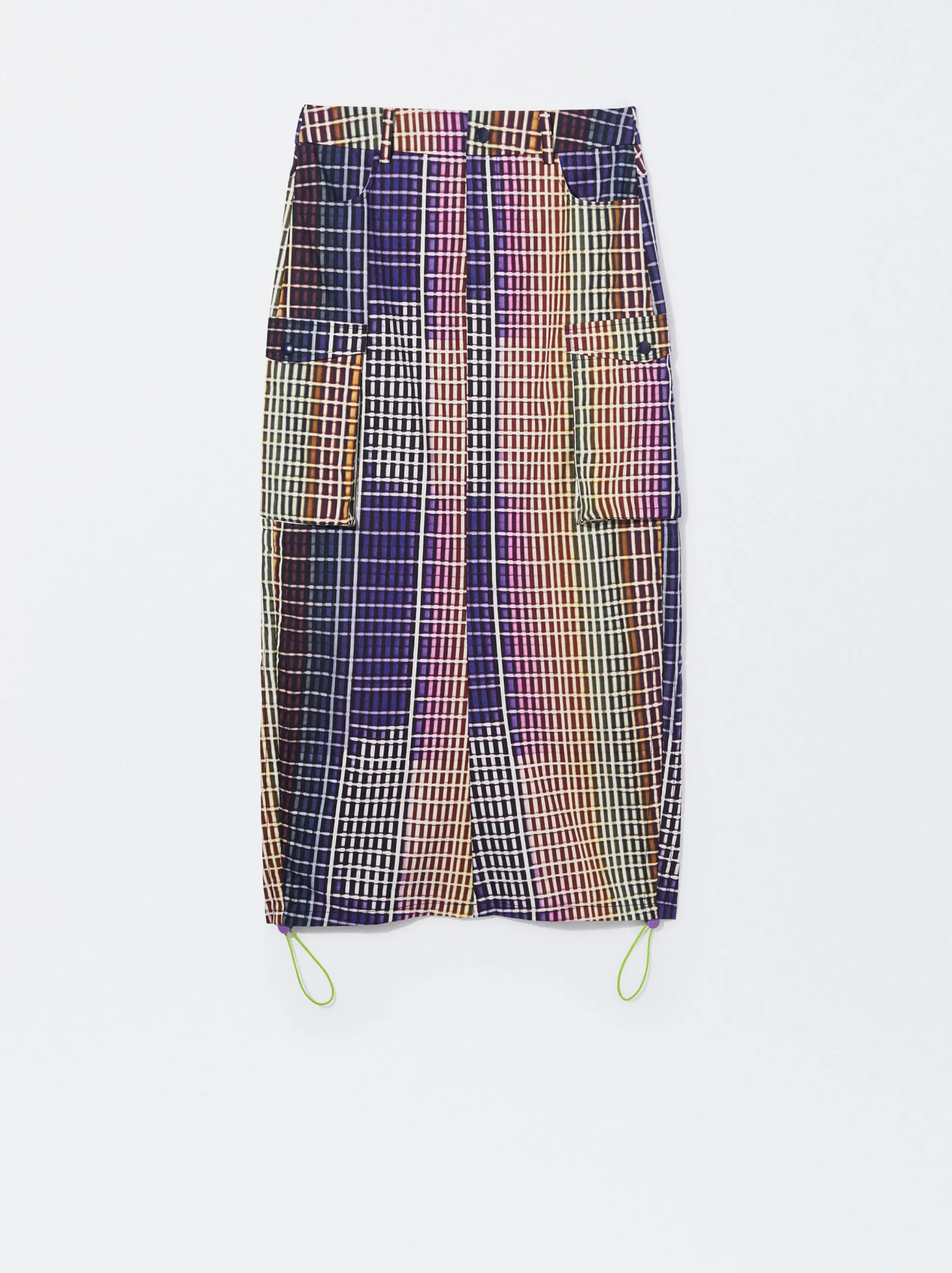 PARFOIS Exclusivo Online - Falda Larga Con Algodón Multicor Cheap