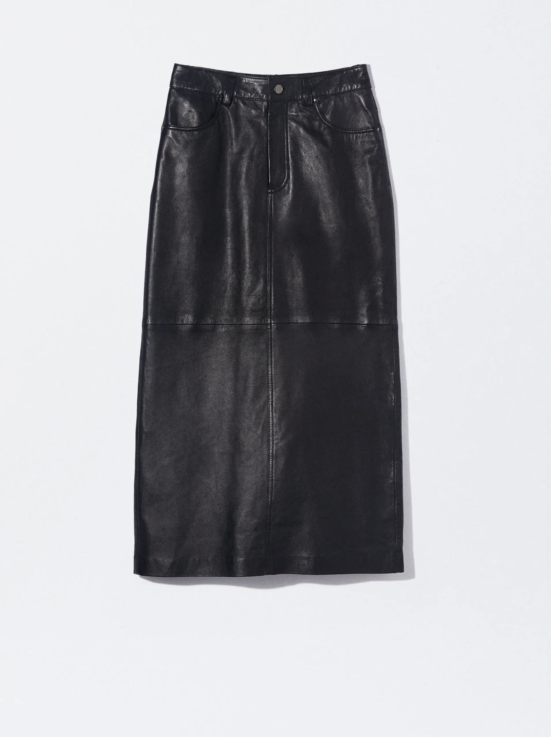 PARFOIS Exclusivo Online - Falda Larga De Piel Negro New