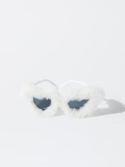PARFOIS Exclusivo Online - Gafas De Sol Corázon Con Pelo Blanco Hot