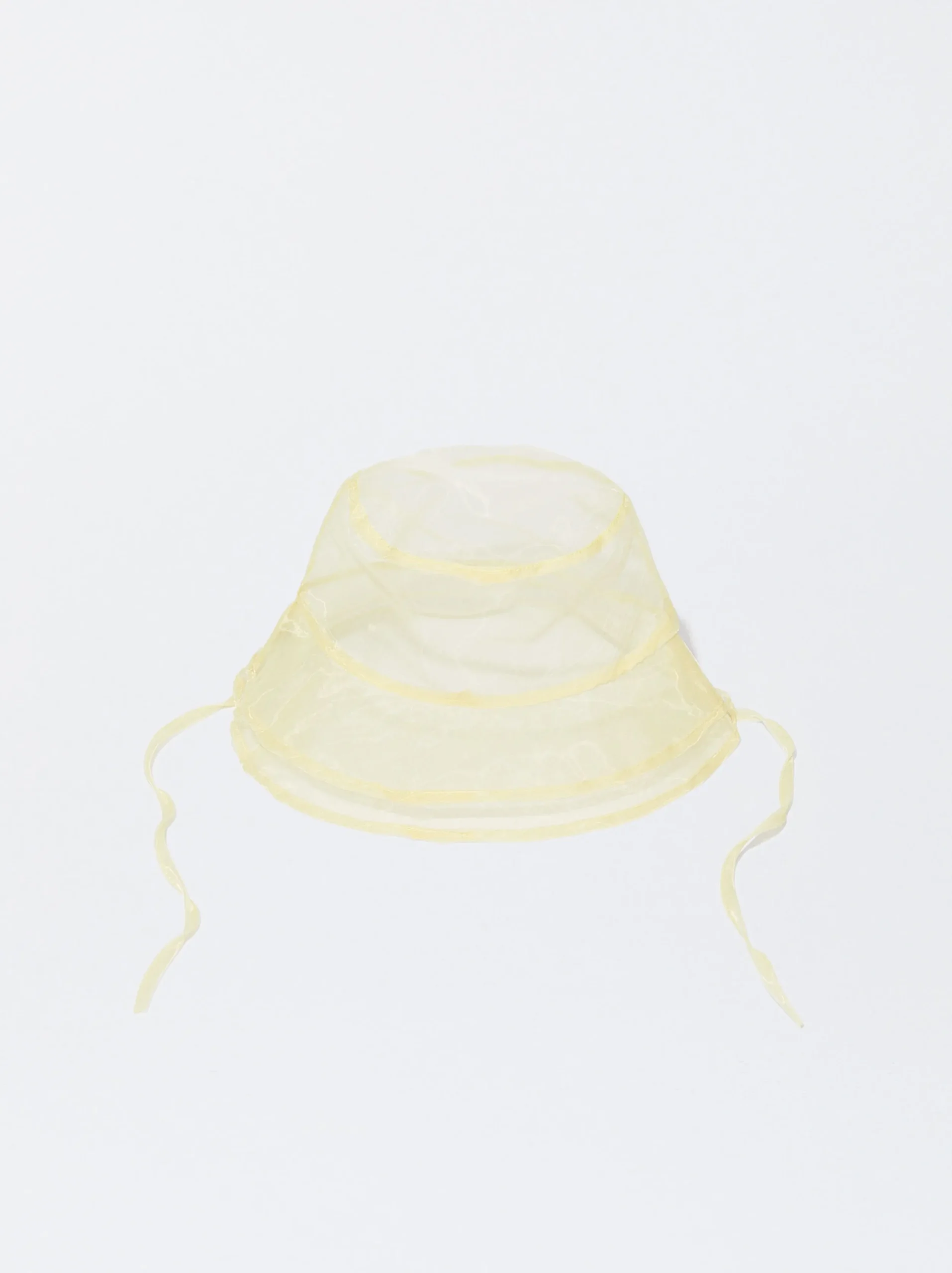 PARFOIS Exclusivo Online - Gorro Bucket Organza Amarillo Online