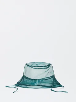 PARFOIS Exclusivo Online - Gorro Bucket Organza Verde Hot
