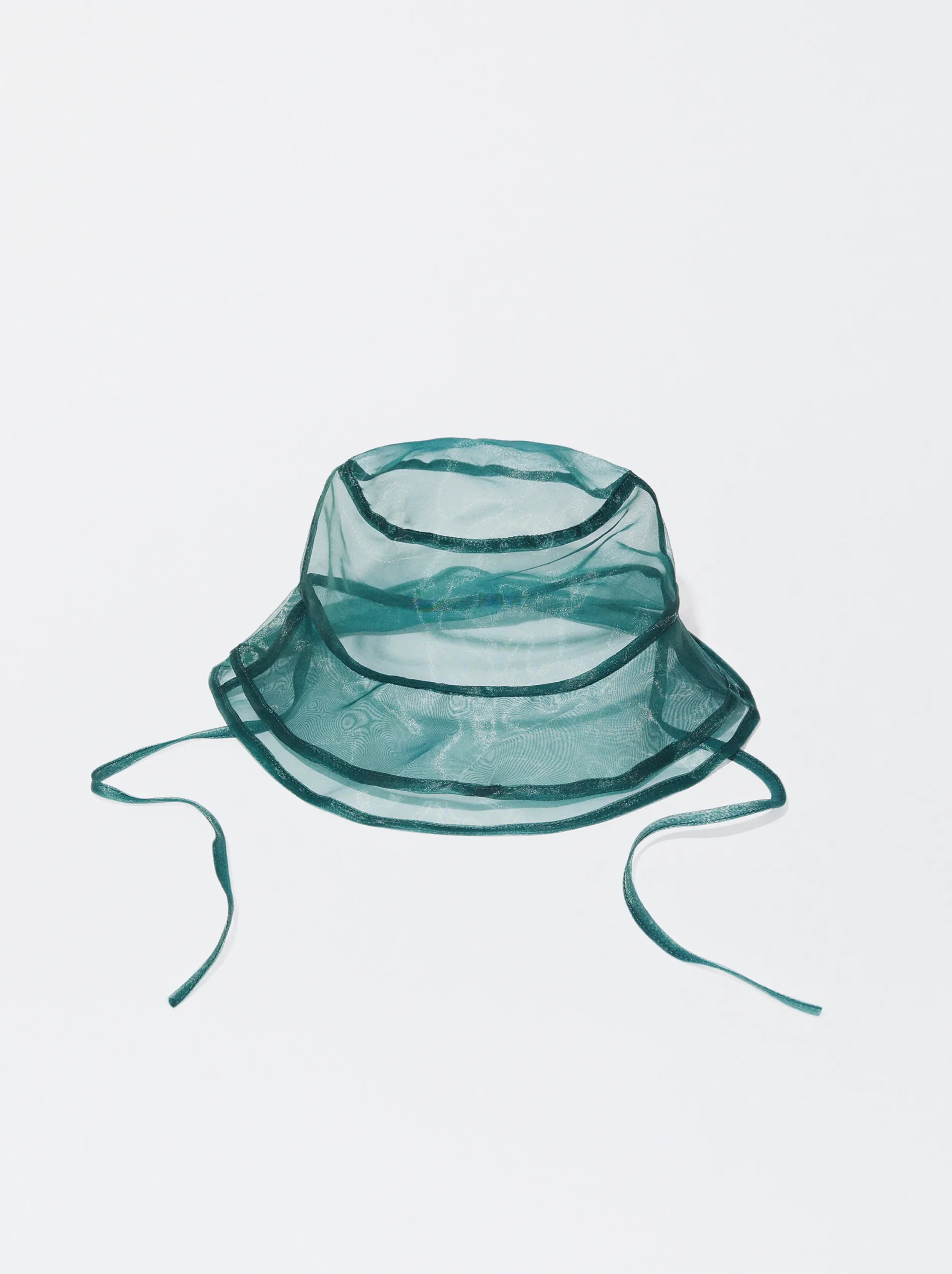 PARFOIS Exclusivo Online - Gorro Bucket Organza Verde Hot