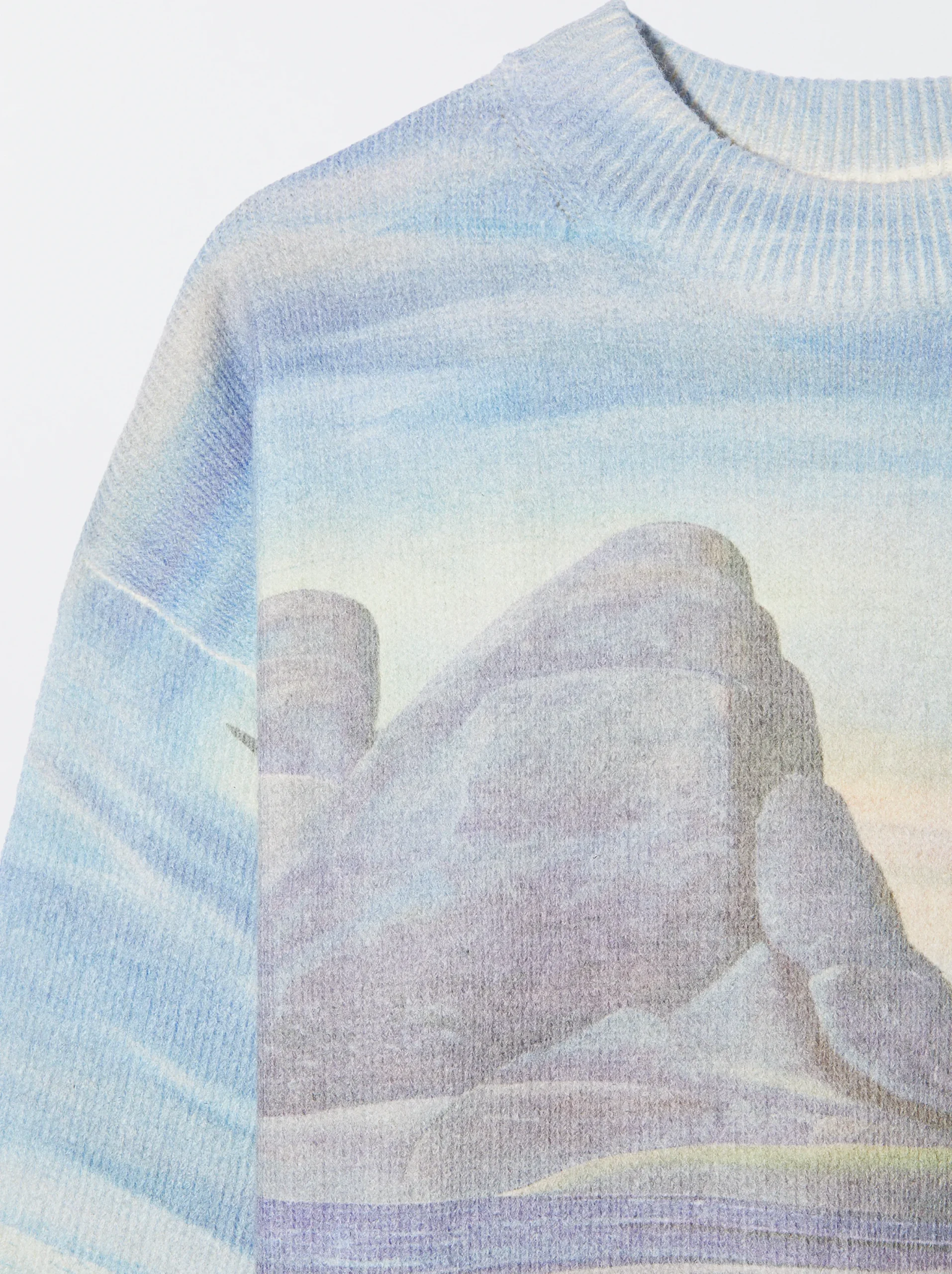 PARFOIS Exclusivo Online - Jersey De Punto Estampado Crudo Sale