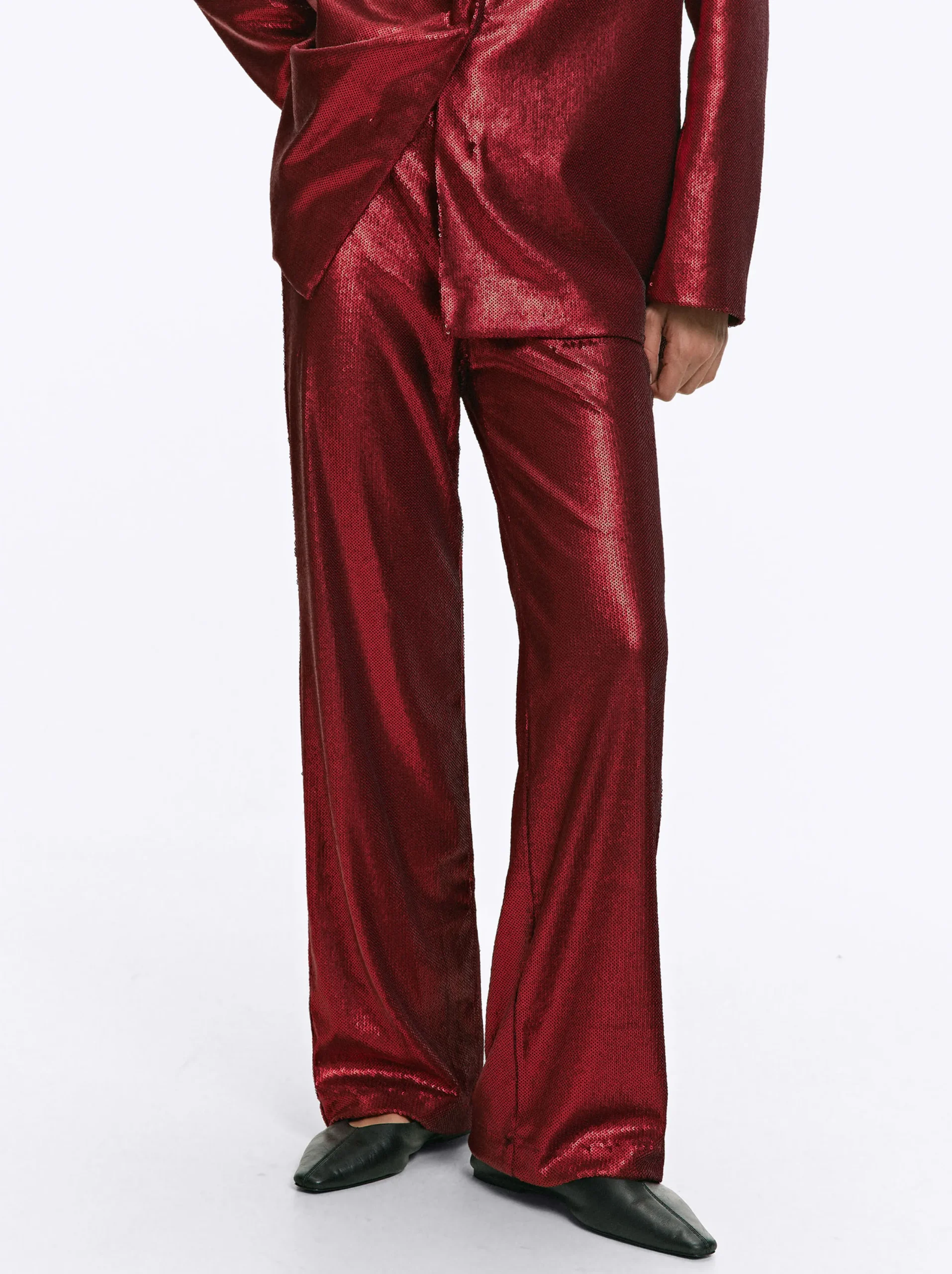 PARFOIS Exclusivo Online - Pantalón De Lentejuelas Rojo New