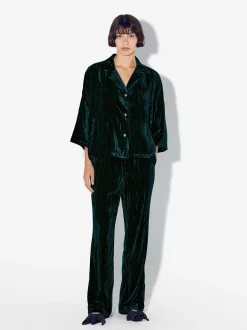 PARFOIS Exclusivo Online - Pantalón De Terciopelo Azul Fashion